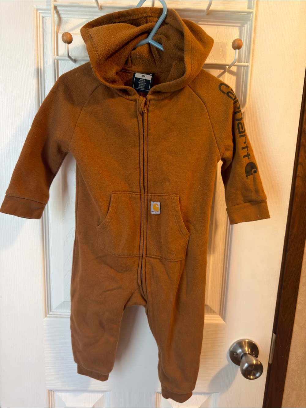 Carhartt Brown Hooded Toddler One-Piece